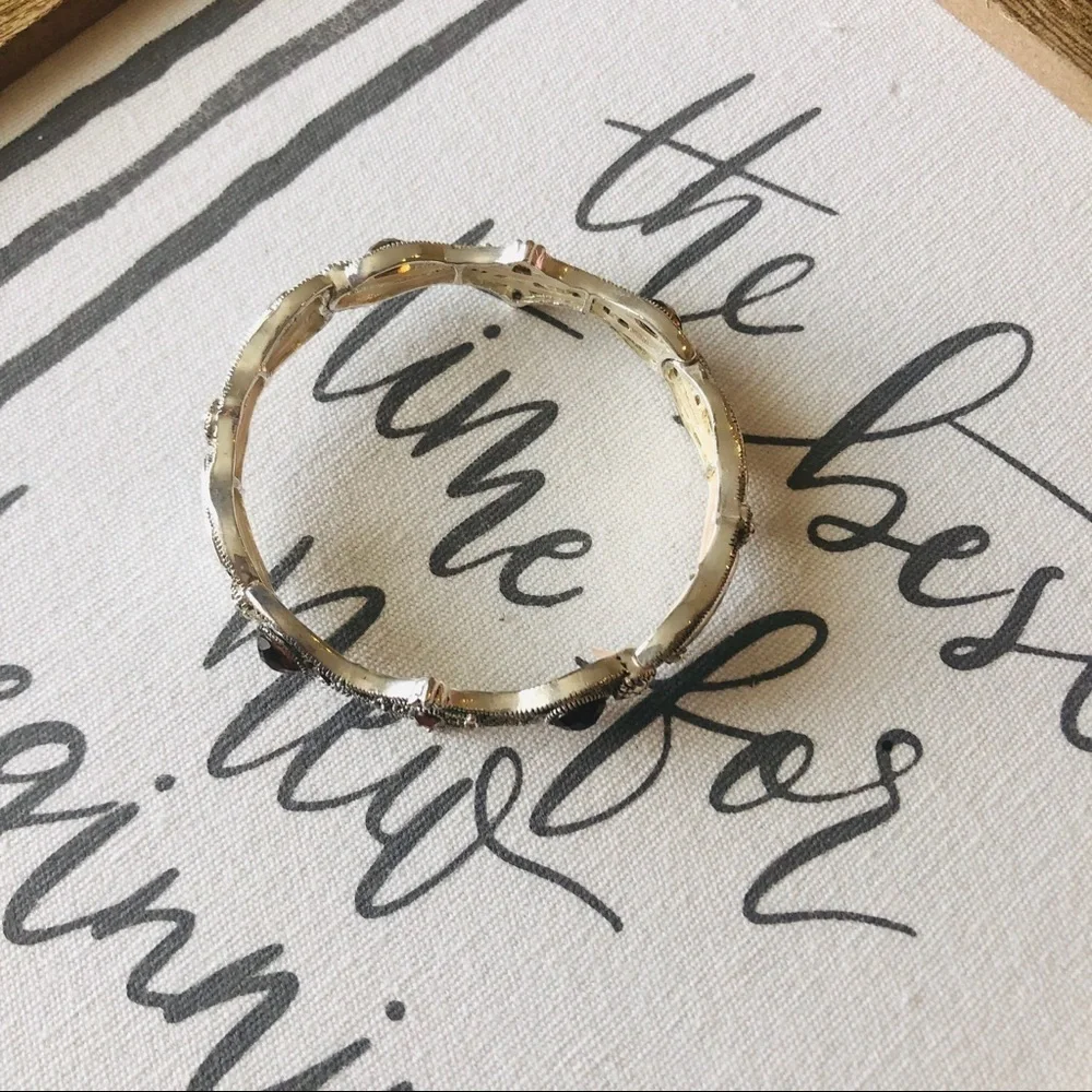 🌸Vintage 90s bracelet stretch faith‎ life purple